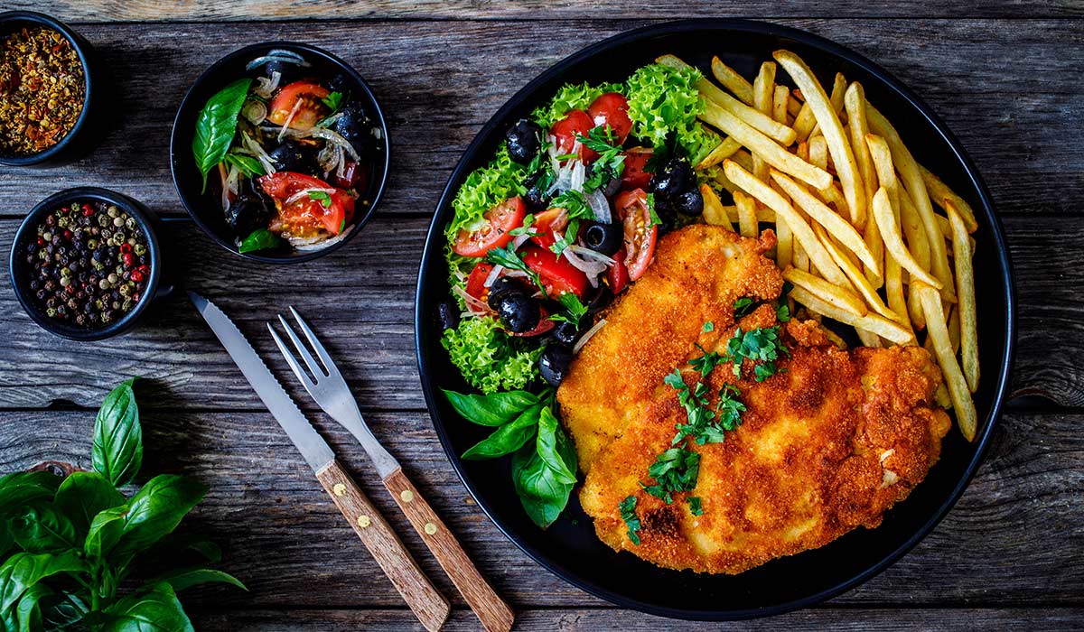 Speisekarte Schnitzel